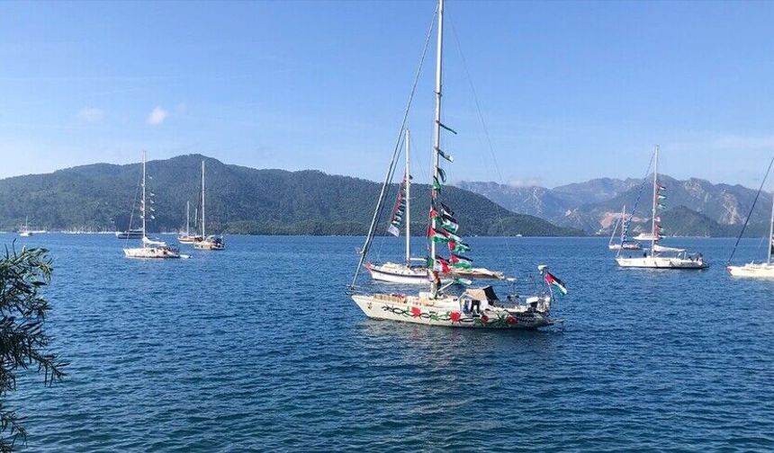 "Küresel Sumud Filosu" Marmaris'e geldi